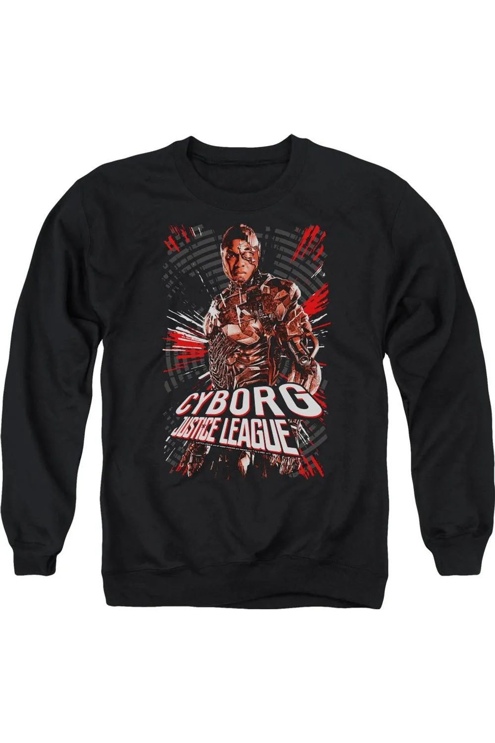 Justice League Movie Cyborg Adult Crewneck Sweatshirt