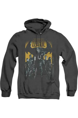 Justice League Movie Stand Up To Evil Adult Heather Hoodie / Hooded Sweatshirt