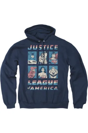 Justice League of America American League Adult Pull Over Hoodie / Hooded Sweatshirt