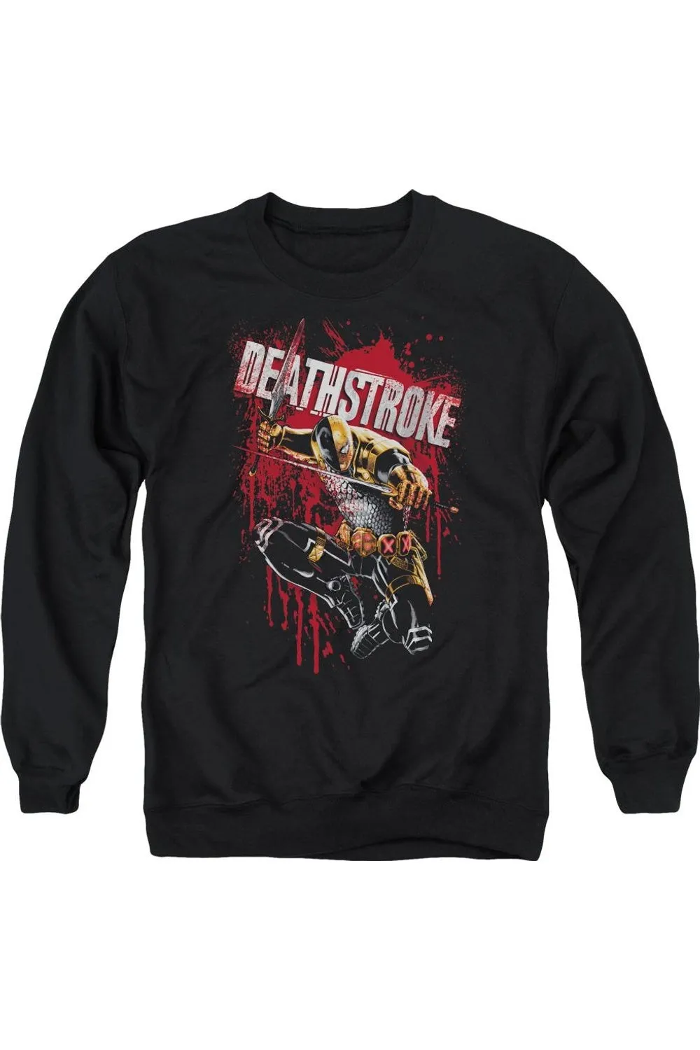Justice League of America Blood Splattered Adult Crewneck Sweatshirt