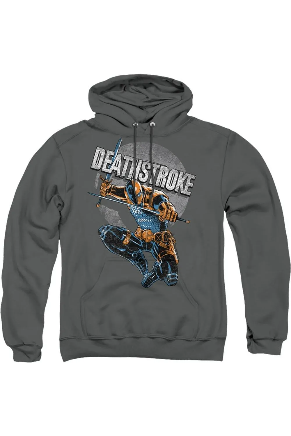 Justice League of America Deathstroke Retro Adult Pull Over Hoodie / Hooded Sweatshirt