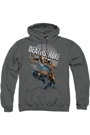 Justice League of America Deathstroke Retro Adult Pull Over Hoodie / Hooded Sweatshirt