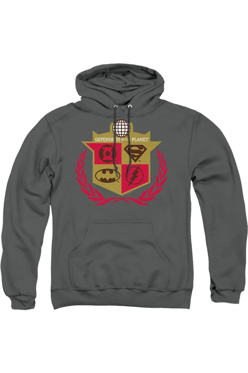 Justice League of America Defenders Adult Pull Over Hoodie / Hooded Sweatshirt