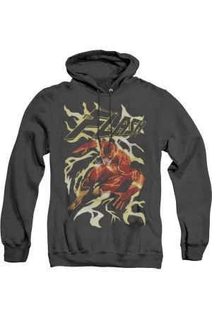 Justice League of America Electric Run Adult Heather Hoodie / Hooded Sweatshirt