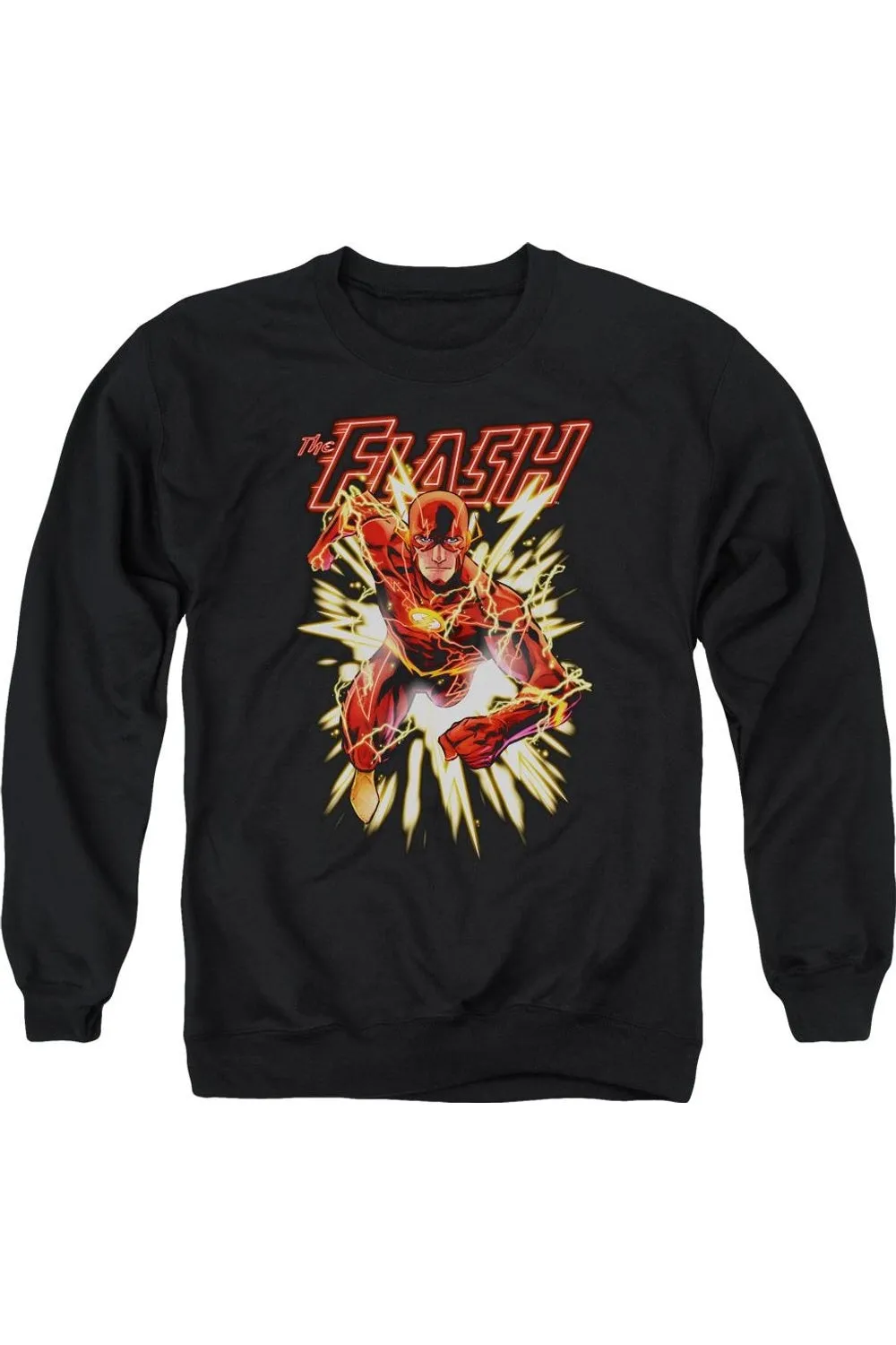 Justice League of America Flash Glow Adult Crewneck Sweatshirt