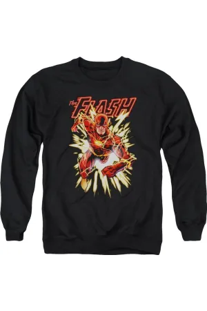 Justice League of America Flash Glow Adult Crewneck Sweatshirt