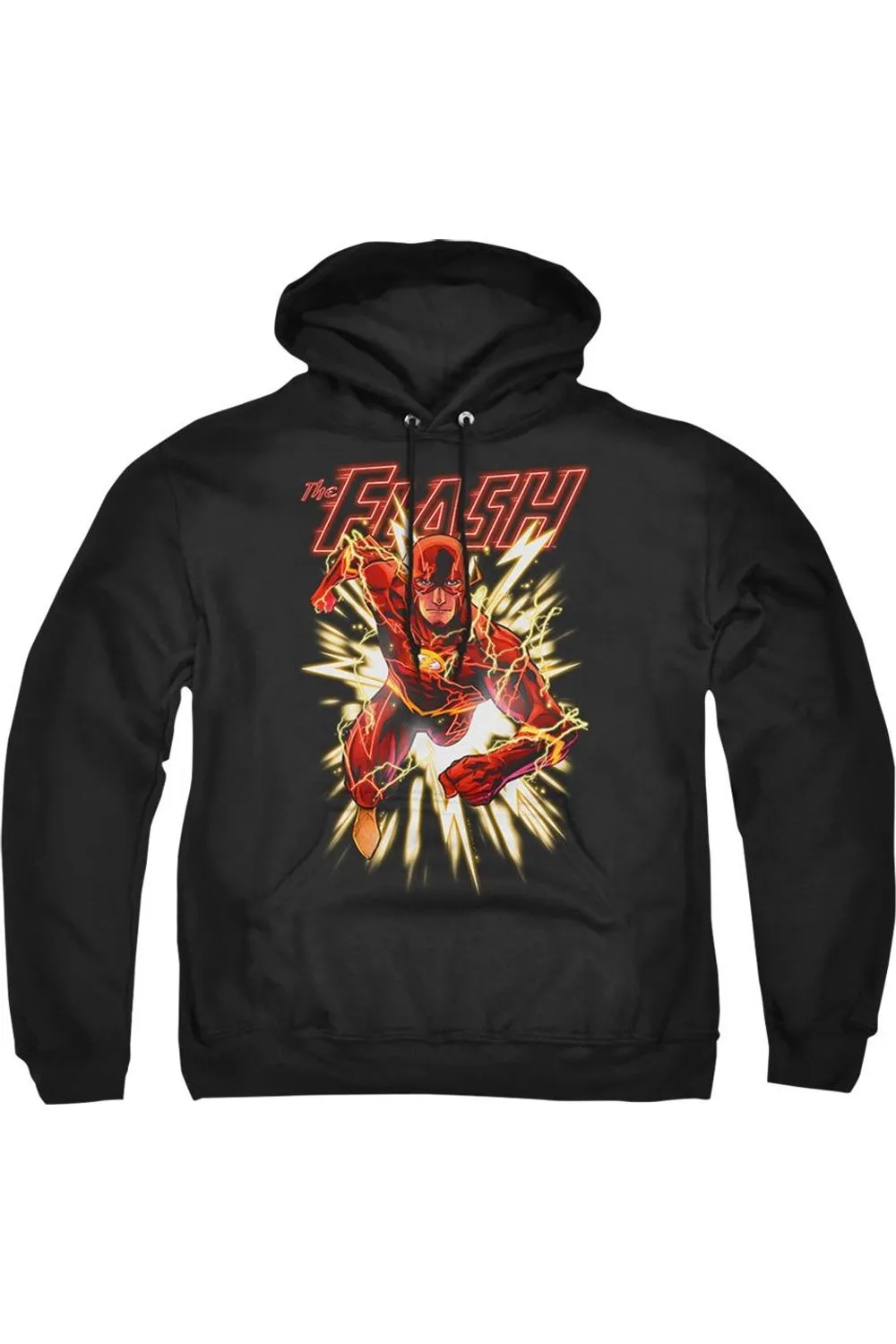 Justice League of America Flash Glow Adult Pull Over Hoodie / Hooded Sweatshirt