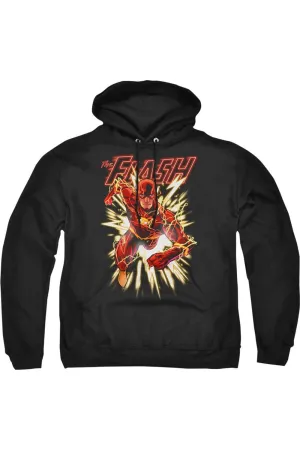 Justice League of America Flash Glow Adult Pull Over Hoodie / Hooded Sweatshirt