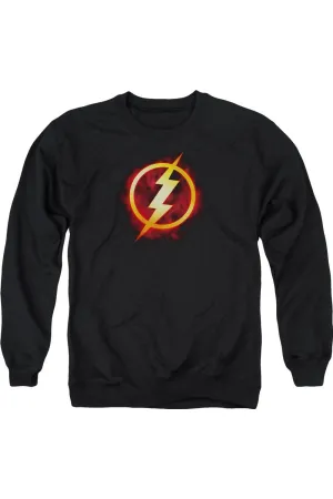Justice League of America Flash Title Adult Crewneck Sweatshirt