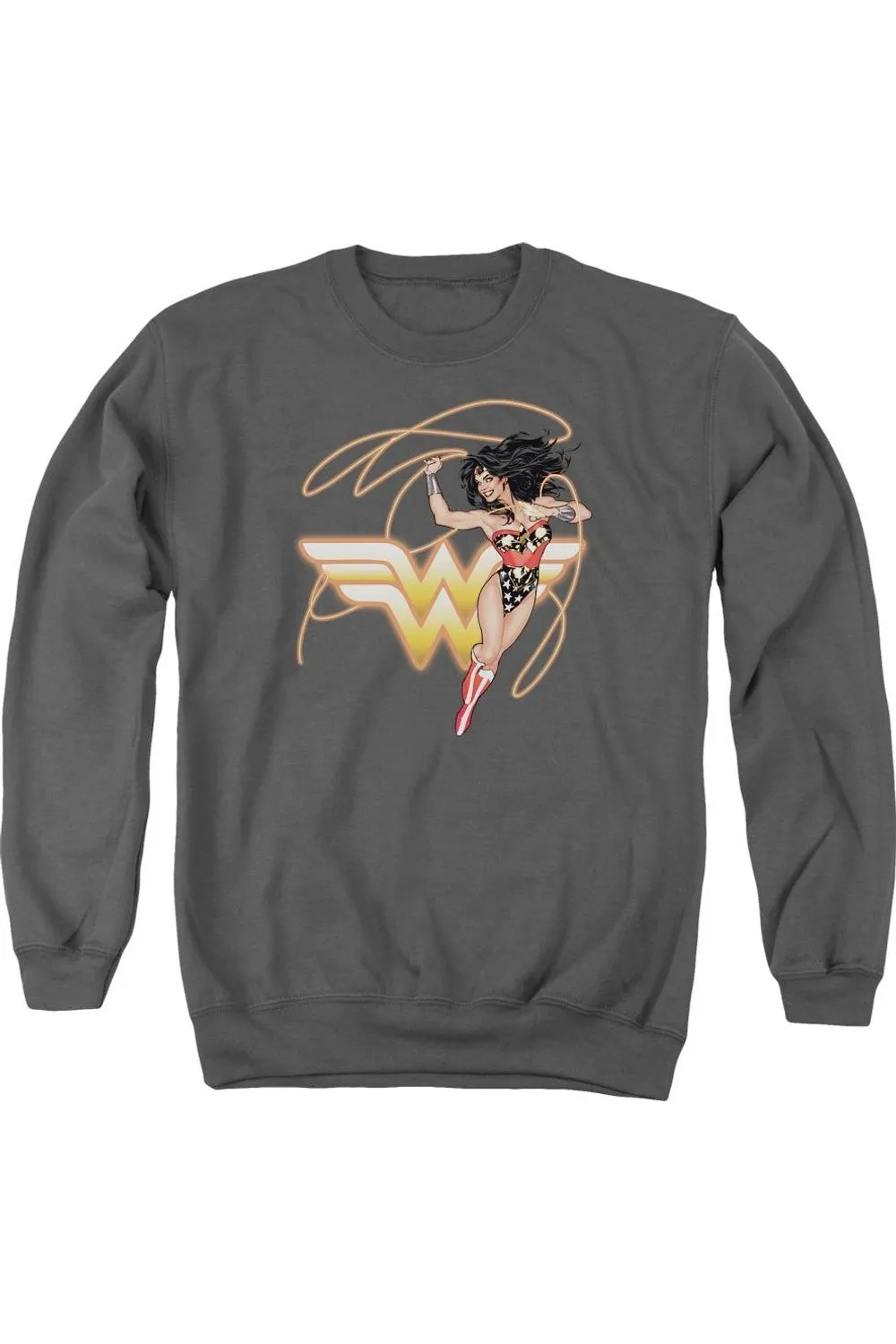 Justice League of America Glowing Lasso Adult Crewneck Sweatshirt