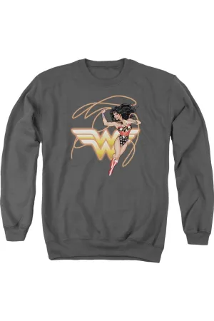 Justice League of America Glowing Lasso Adult Crewneck Sweatshirt