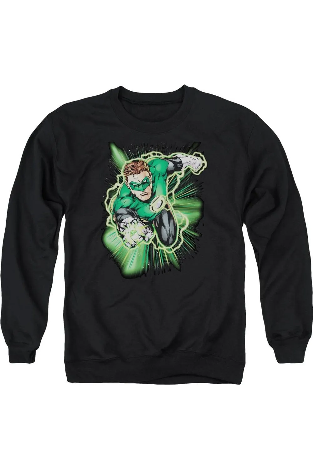 Justice League of America Green Lantern Energy Adult Crewneck Sweatshirt