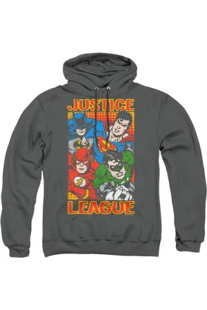 Justice League of America Hero Mashup Adult Pull Over Hoodie / Hooded Sweatshirt
