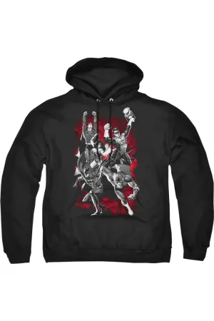 Justice League of America Justice League of America Explosion Adult Pull Over Hoodie / Hooded Sweatshirt