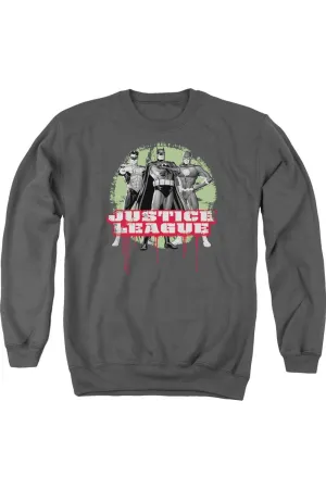 Justice League of America Justice League of America Trio Adult Crewneck Sweatshirt