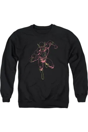 Justice League of America Neon Flash Adult Crewneck Sweatshirt