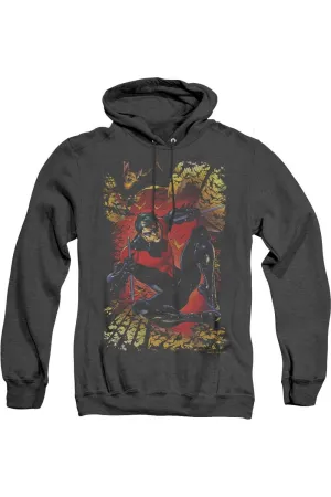 Justice League of America Nightwing #1 Adult Heather Hoodie / Hooded Sweatshirt