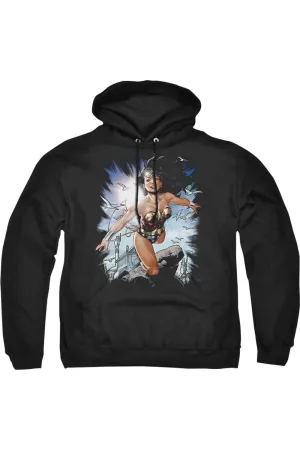 Justice League of America Of Themyscira Adult Pull Over Hoodie / Hooded Sweatshirt