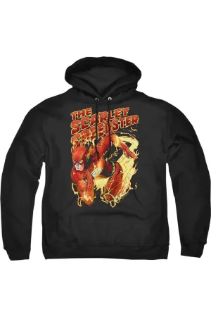 Justice League of America Scarlet Speedster Adult Pull Over Hoodie / Hooded Sweatshirt