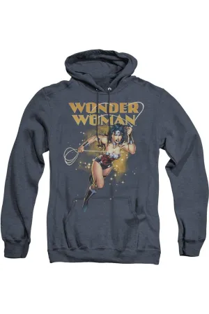 Justice League of America Star Lasso Adult Heather Hoodie / Hooded Sweatshirt