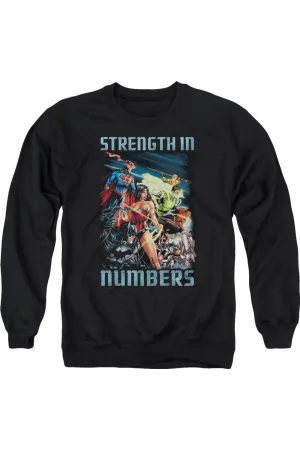 Justice League of America Strength In Number Adult Crewneck Sweatshirt