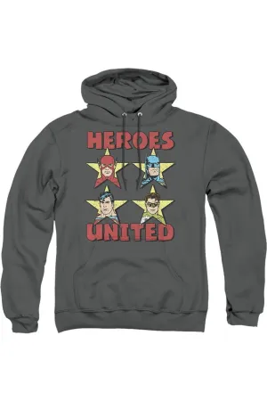 Justice League of America United Stars Adult Pull Over Hoodie / Hooded Sweatshirt