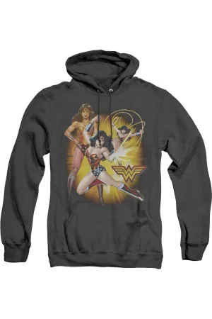 Justice League of America Wonder Woman Adult Heather Hoodie / Hooded Sweatshirt