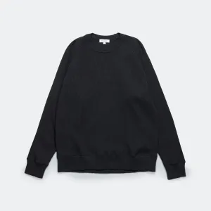 Kristian Relaxed Tech Waffle Sweater - Black