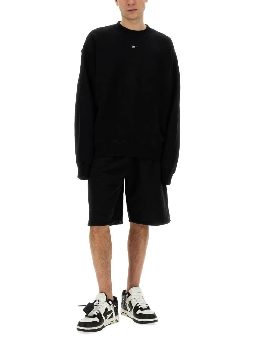 Logo-Embroidered Black Sweatshirt