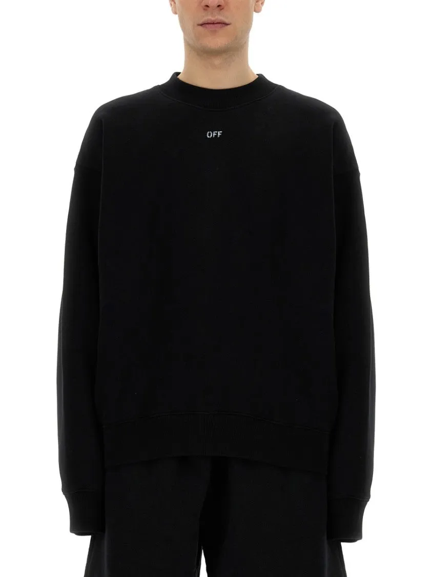 Logo-Embroidered Black Sweatshirt
