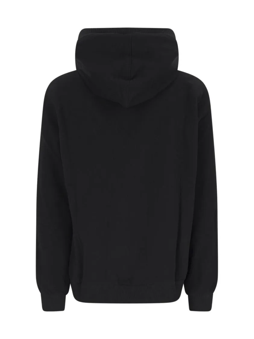 Logo Zip Hoodie  Black