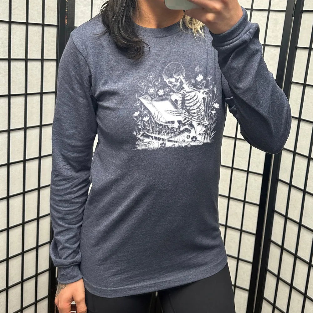 Long Sleeve Tee | Skeleton Reading