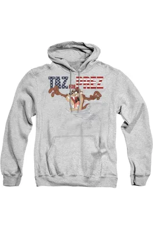 Looney Tunes Taz For Prez 3 Adult Pull Over Hoodie / Hooded Sweatshirt