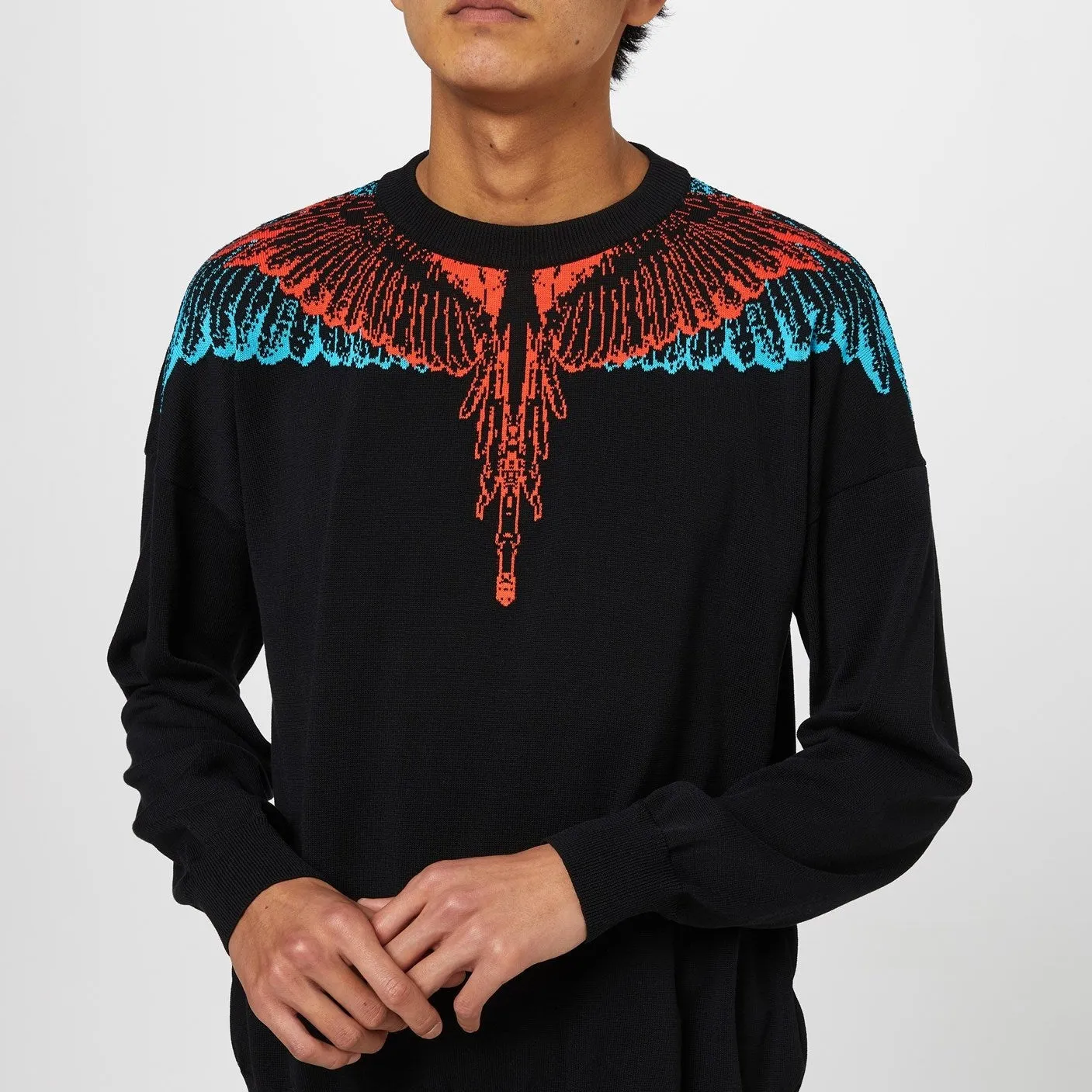 Marcelo Burlon Black Wings Knit Crewneck