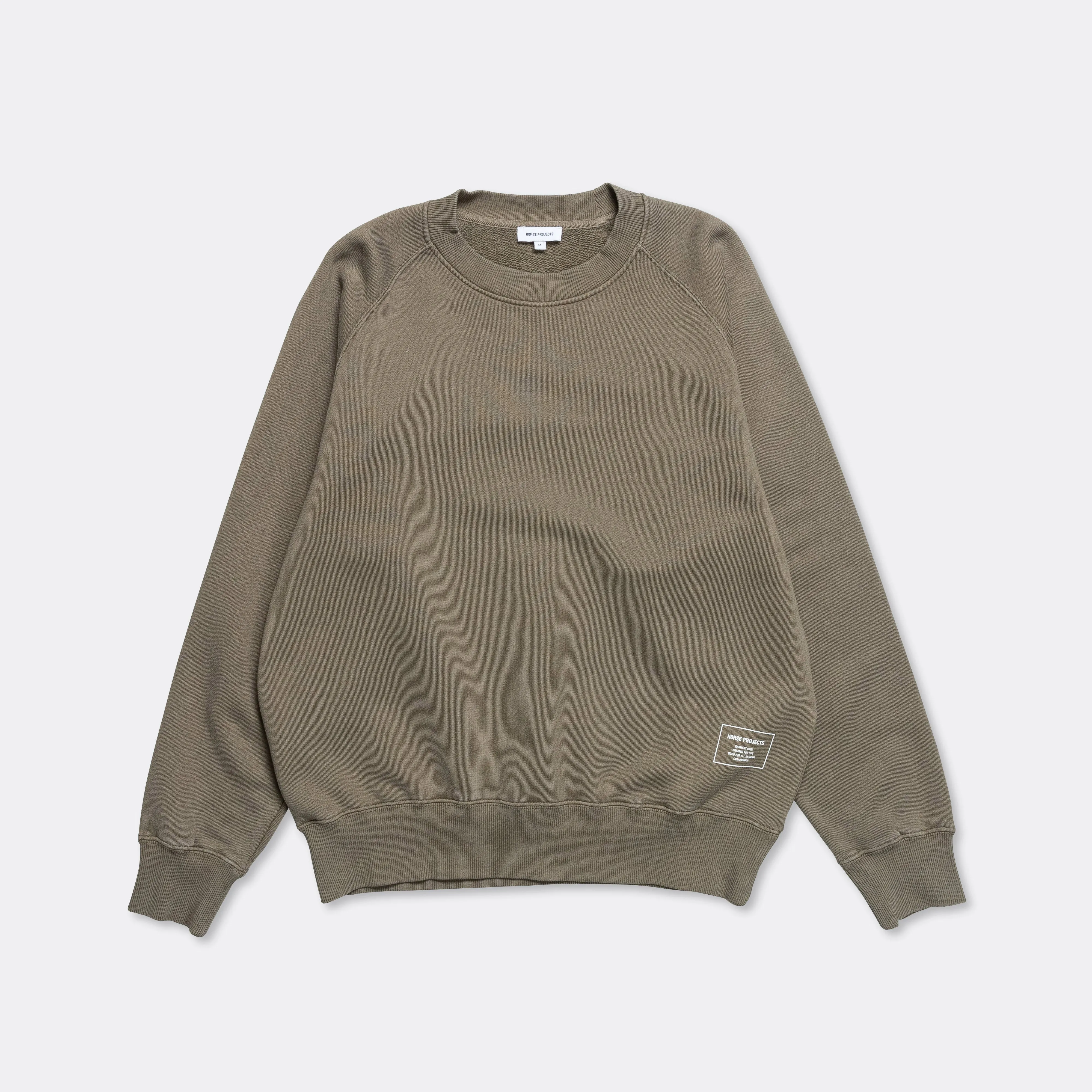 Marten Relaxed Organic Raglan Sweatshirt - Sediment Green