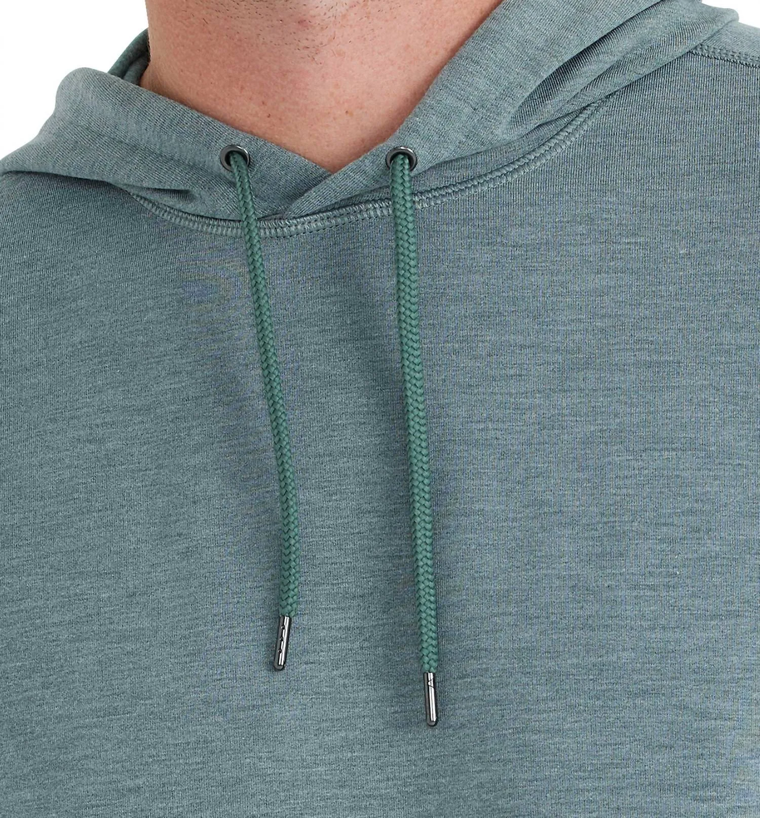 Men's Bamboo Fleece Pullover Hoody In Heather Juniper