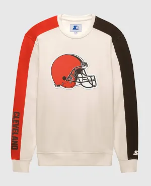 Men's Cleveland Browns Team Crew Long Sleeve Shirt In Cream