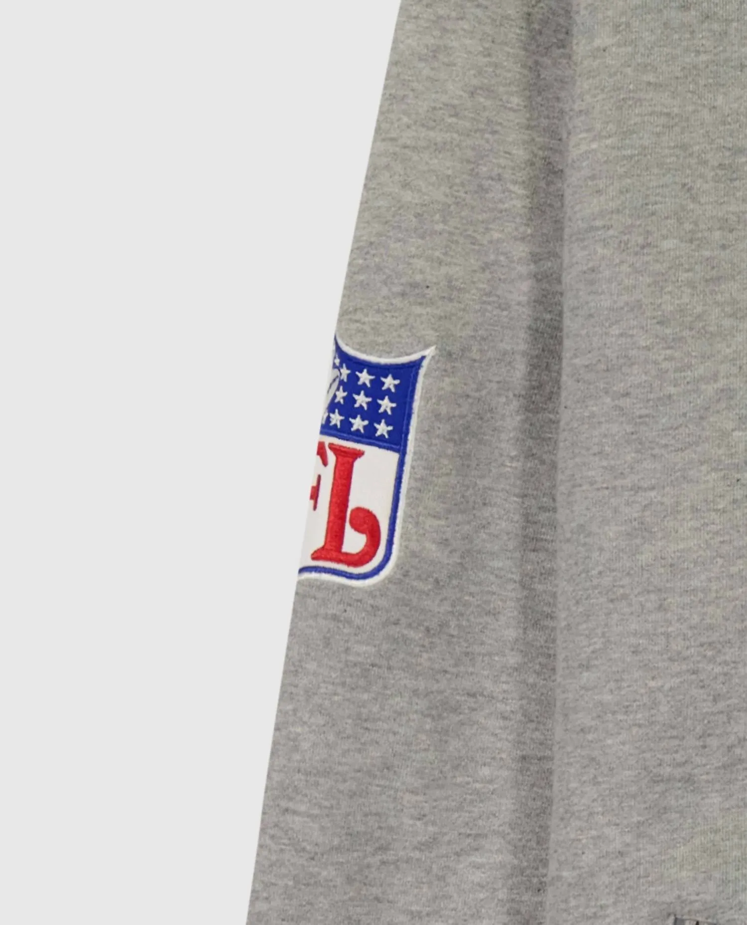 Men's Denver Broncos Crew Neck Sweatshirt With Zip Pockets In Heather Grey