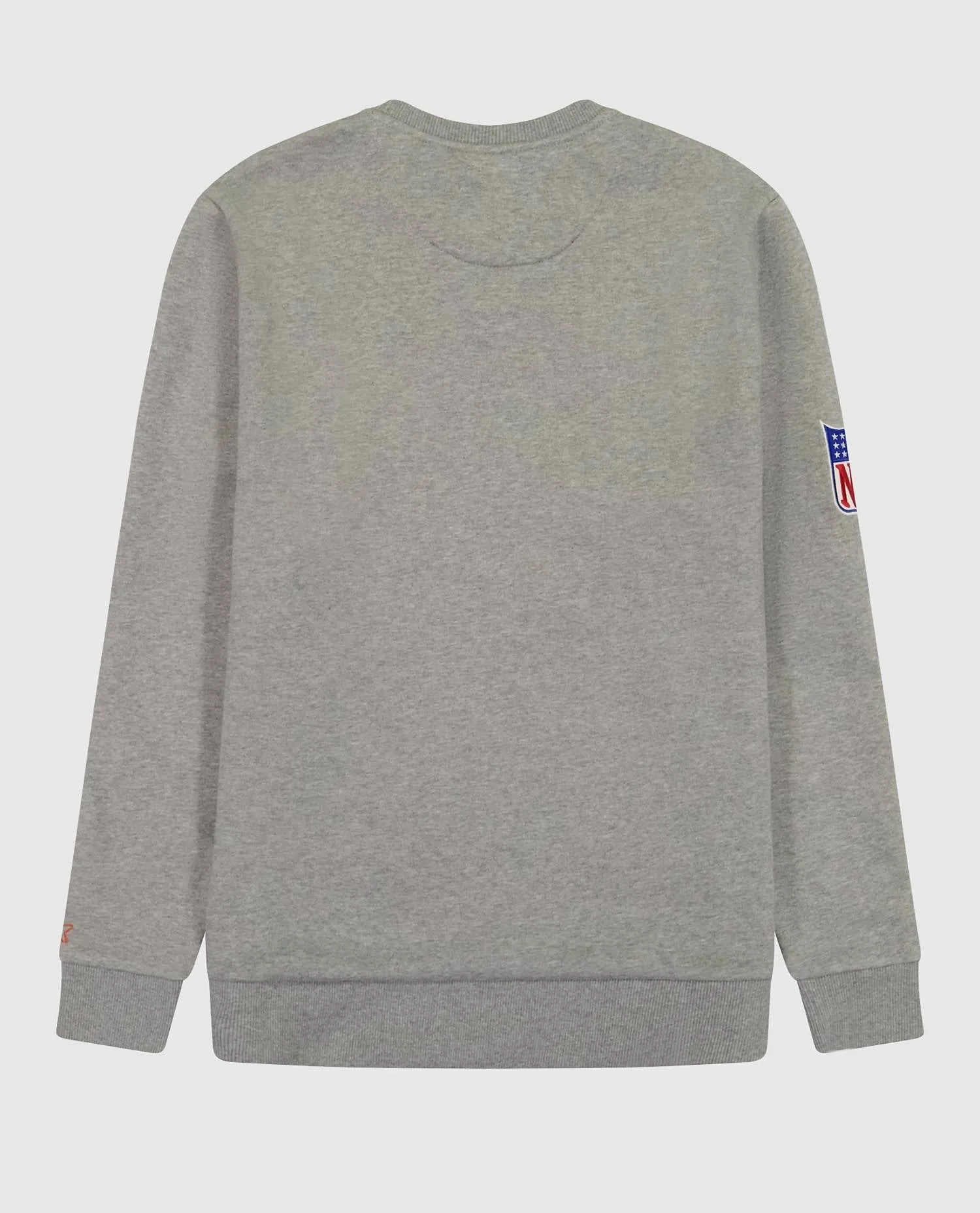 Men's Denver Broncos Crew Neck Sweatshirt With Zip Pockets In Heather Grey