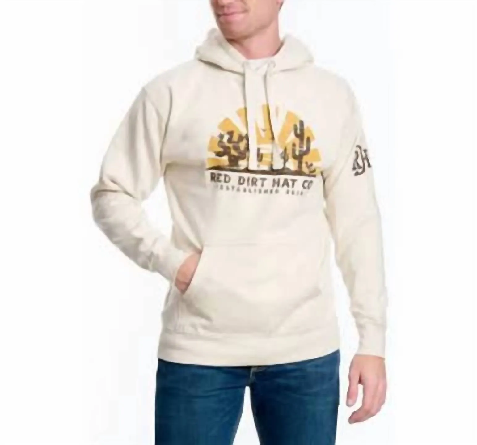 Men's Desert Daybreak Logo Graphic Hoodie In Pale Heather Grey