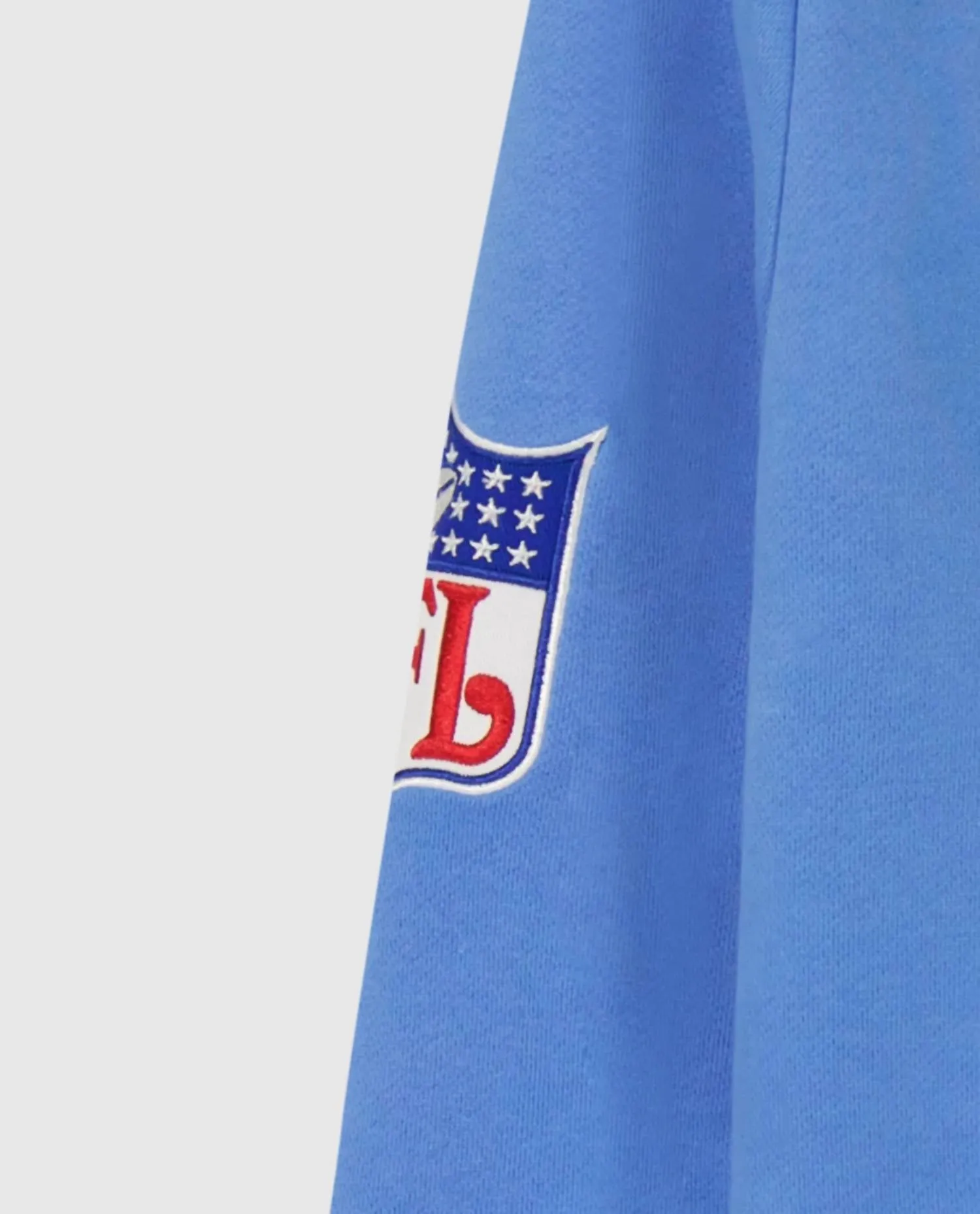 Men's Houston Oilers Crew Neck Sweatshirt With Zip Pockets In Light Blue