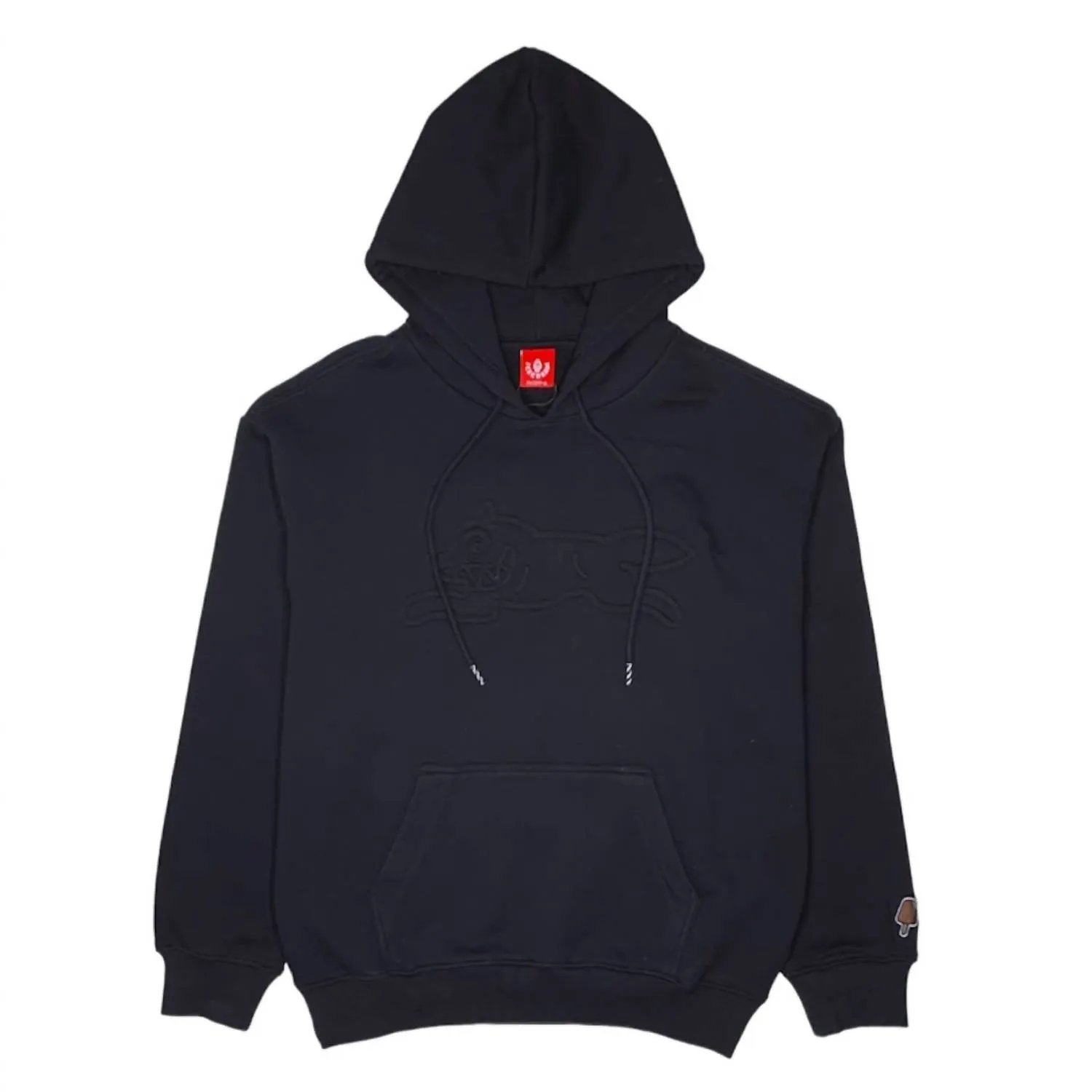 Men's Raised Hoodie In Black