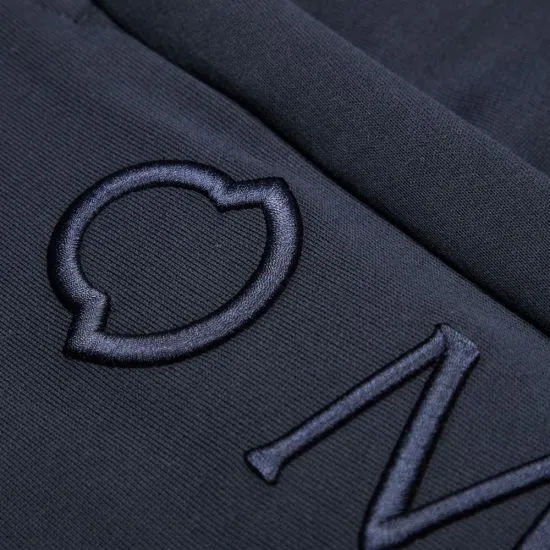 Moncler Navy Embroidered Logo Sweatpants