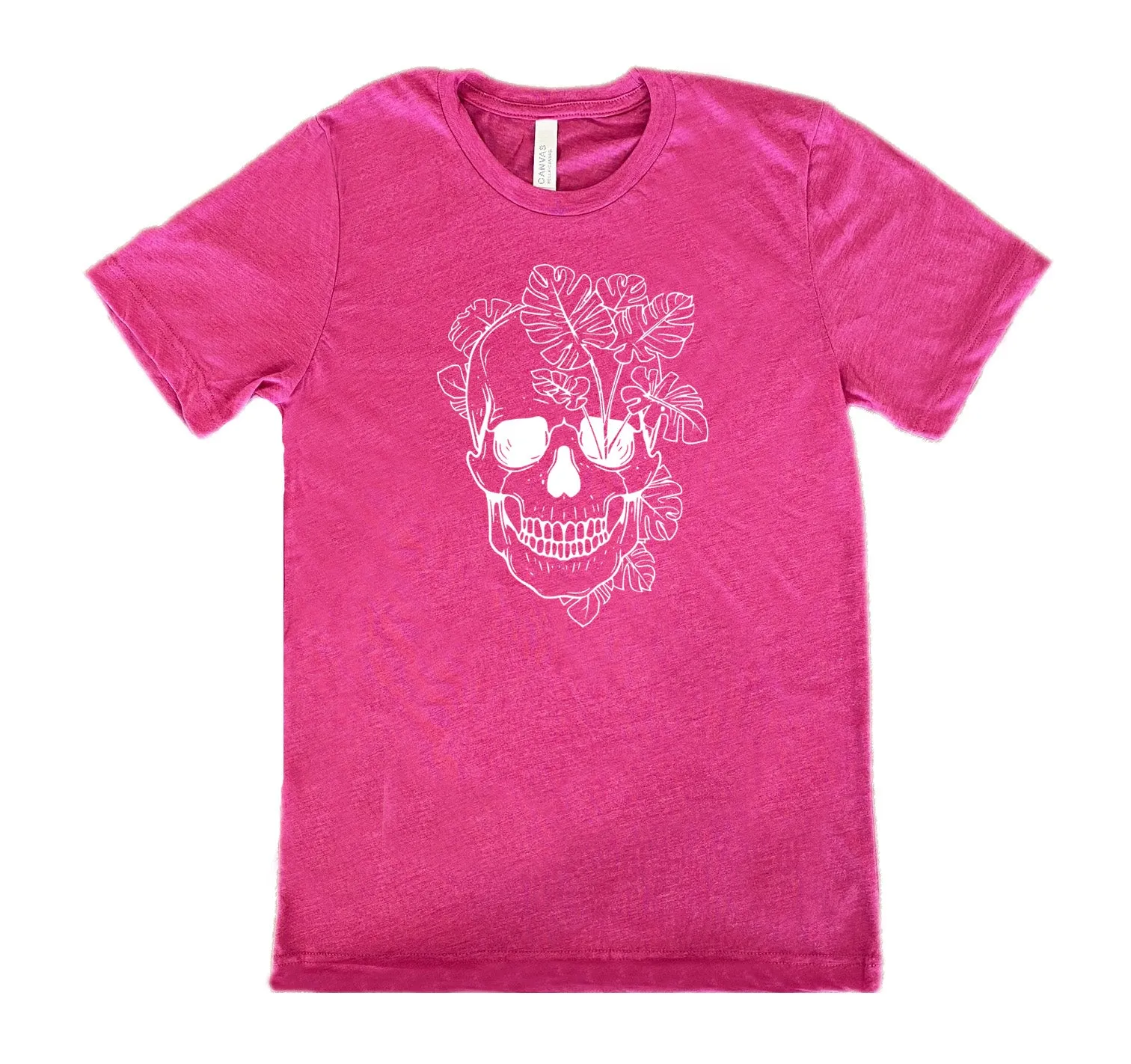 Monstera Plant Skull Shirt Unisex