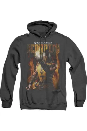 Mortal Kombat Scorpion Adult Heather Hoodie / Hooded Sweatshirt