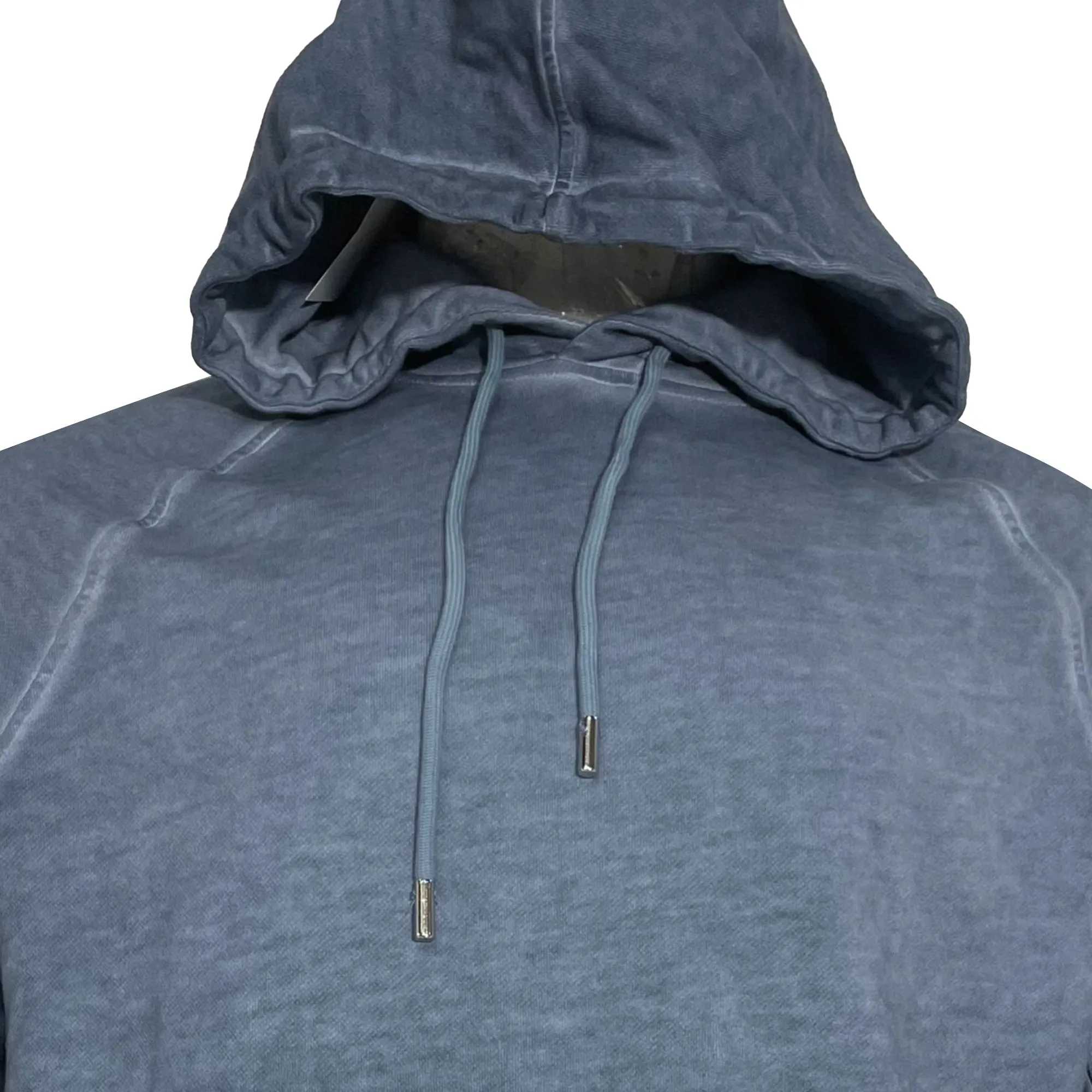 Mr. P Cold-Dyed Hoodie in Blue Cotton