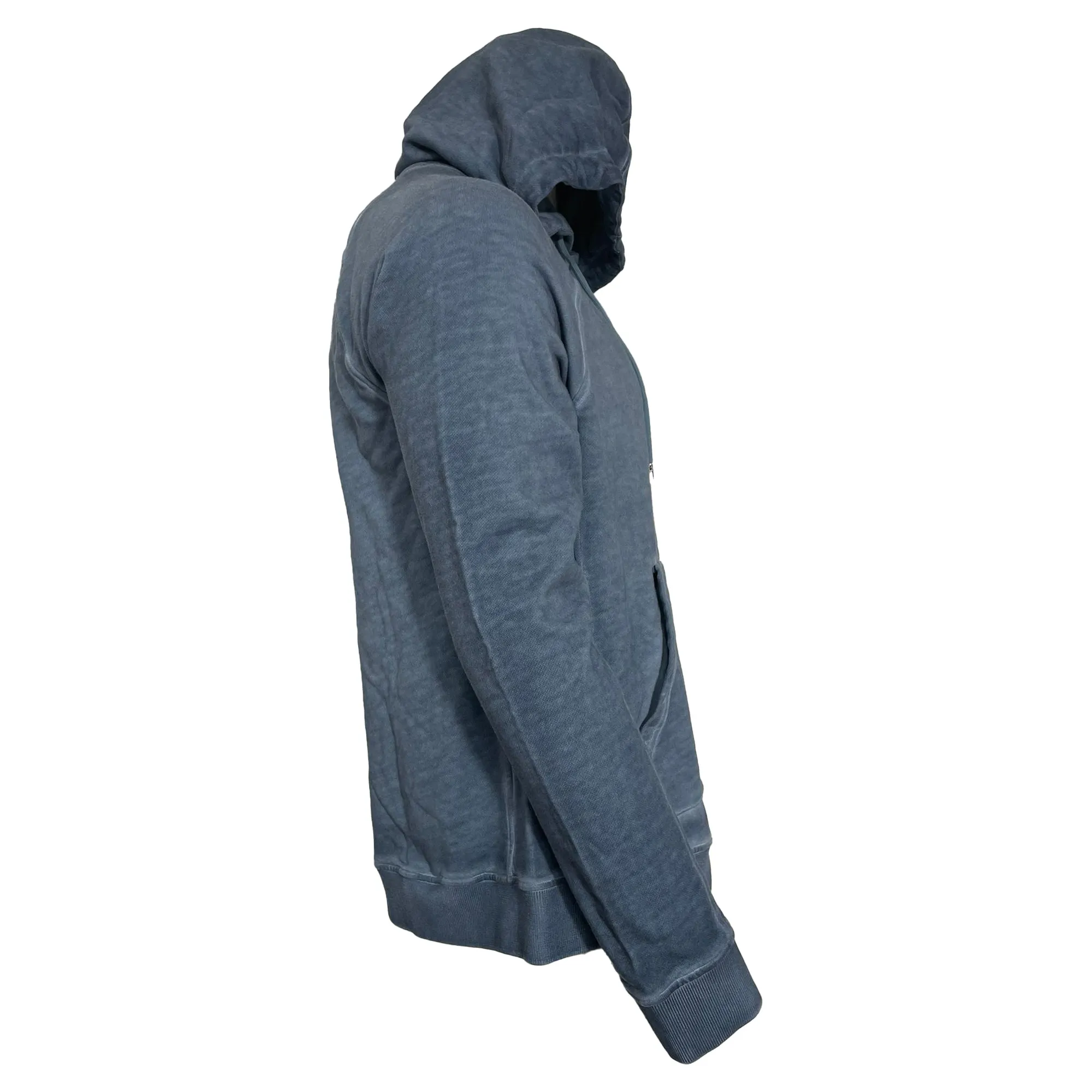 Mr. P Cold-Dyed Hoodie in Blue Cotton