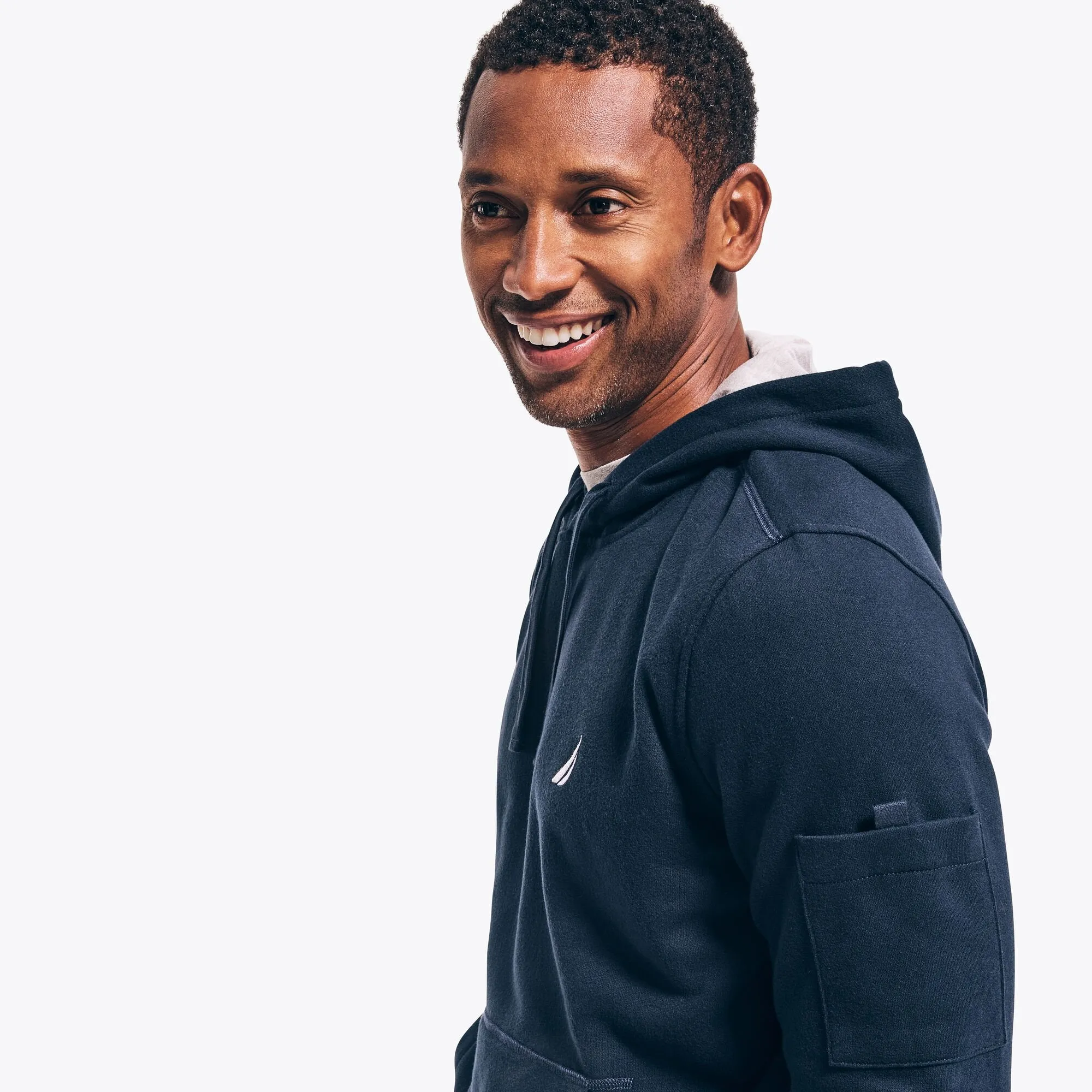 Nautica Mens Utility Pocket Hoodie