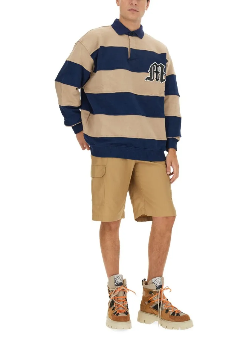 Oversized Sweatshirt With Classic Polo Collar