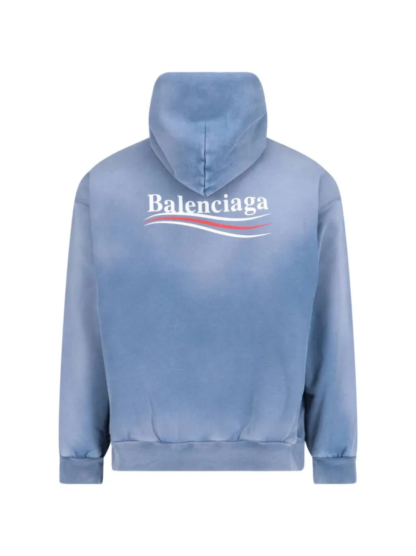 Political Campaign" Hoodie  Blue